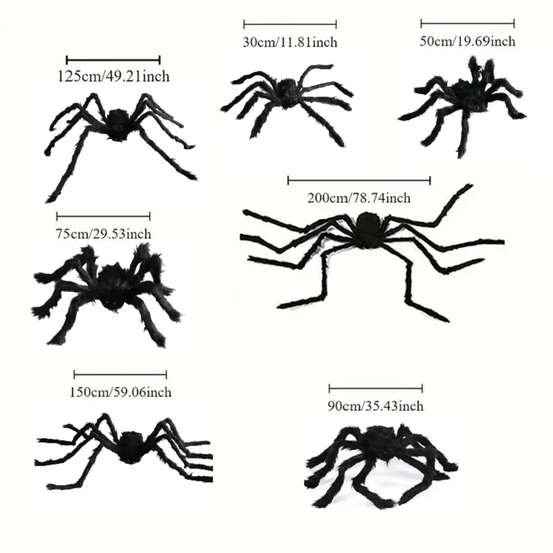 🎃🕷️ Araña Gigante de Halloween – Decoración Terrorífica para Interior y Exterior 👻🕸️