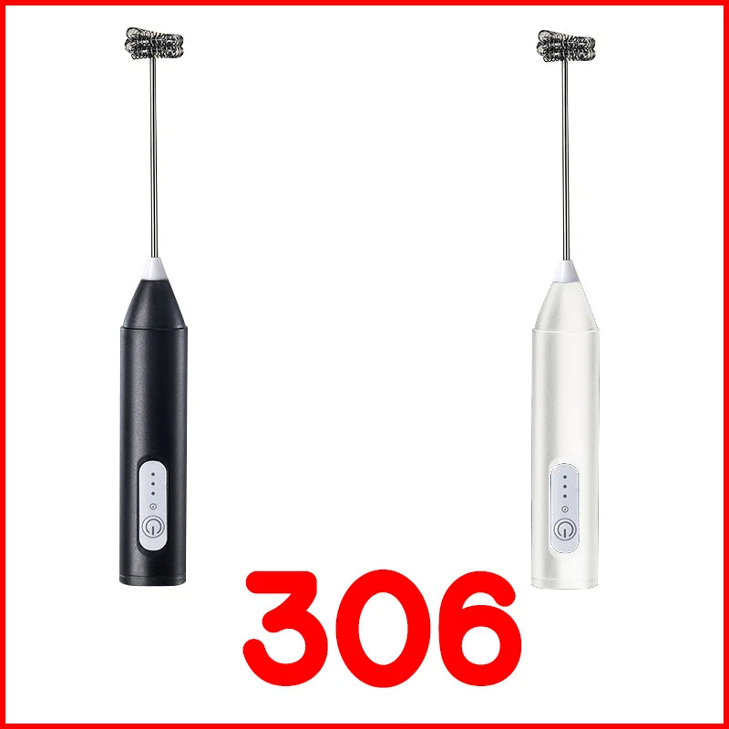Wireless Electric Milk Frother Type-C Handheld Blender Stainless Steel Mini Coffee Maker Whisk Mixer for Coffee Cappuccino Cream