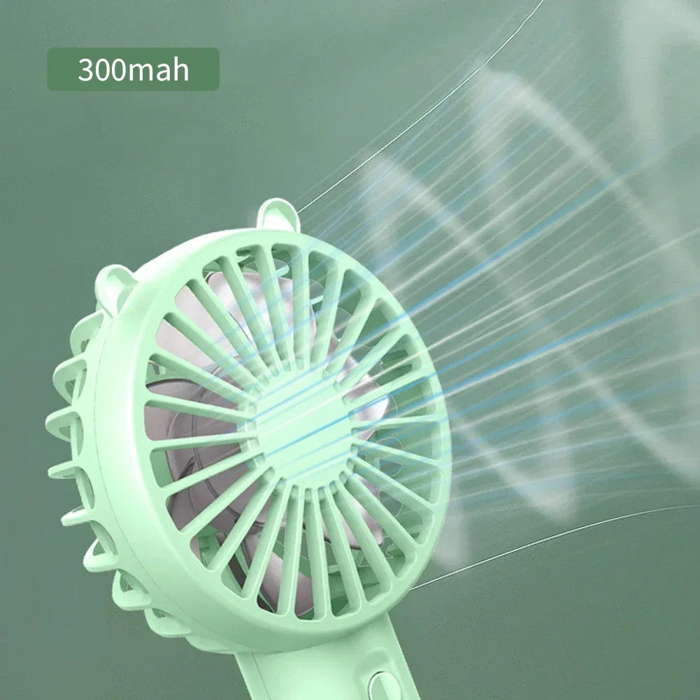 Mini USB Rechargeable Handheld Fan, Mute Portable Cooling Fan for Eyelash Makeup Desk Outdoor