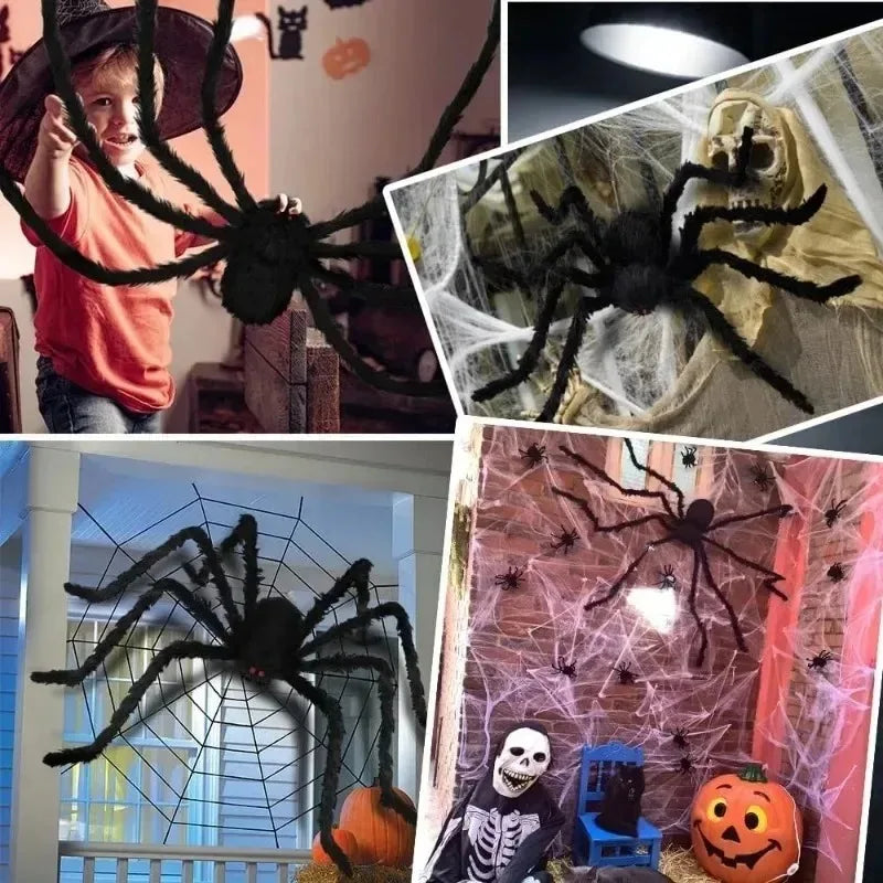 🎃🕷️ Araña Gigante de Halloween – Decoración Terrorífica para Interior y Exterior 👻🕸️