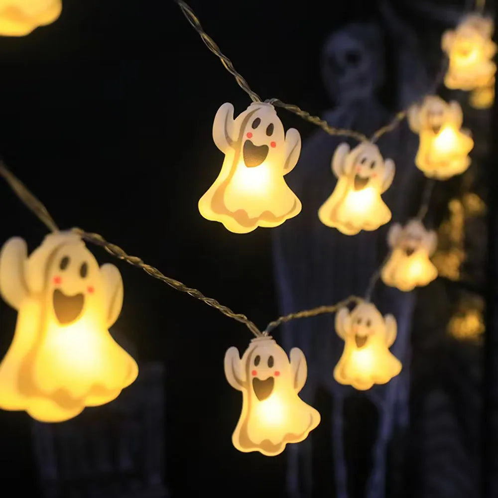 🎃 Luces LED Decorativas de Halloween con Calabazas y Fantasmas 👻✨
