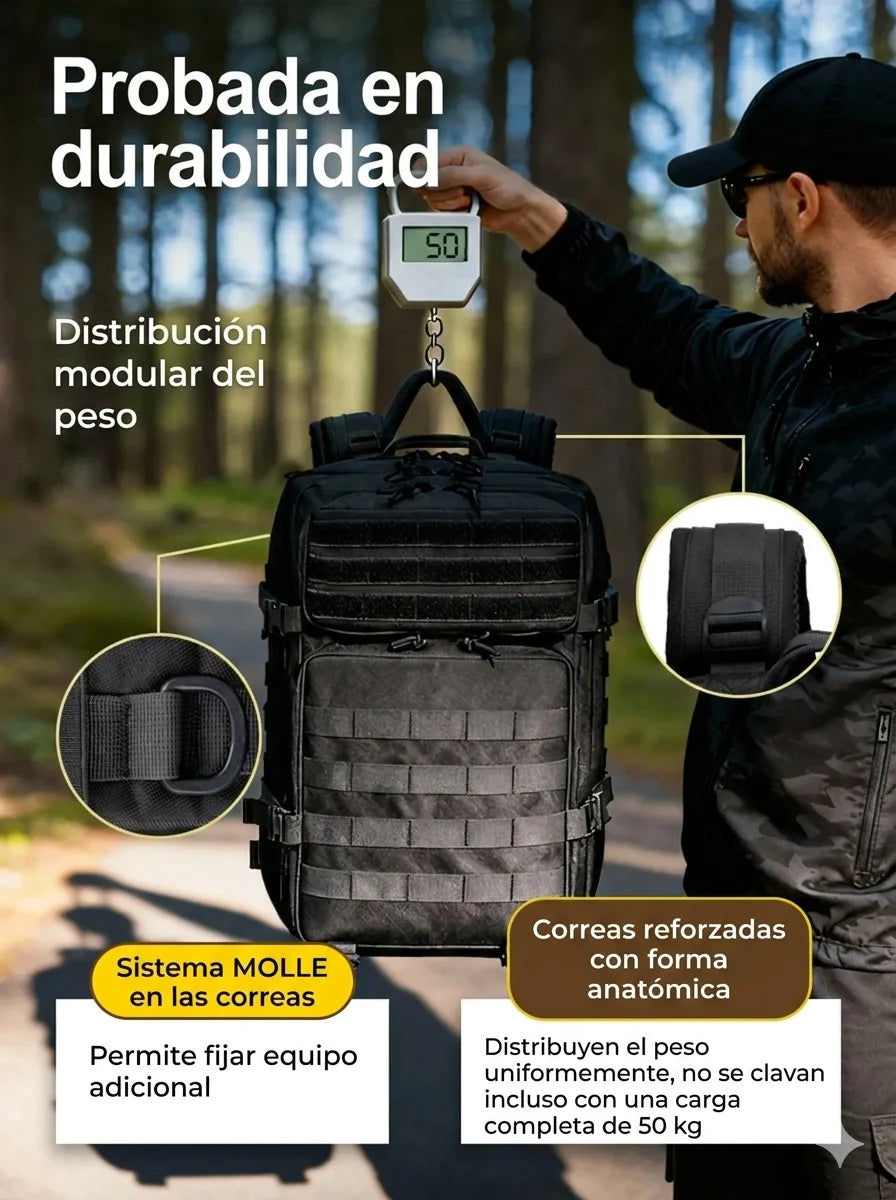 🎒 Mochila Táctica de Viaje y Senderismo 50L/32L 🏕️🌍