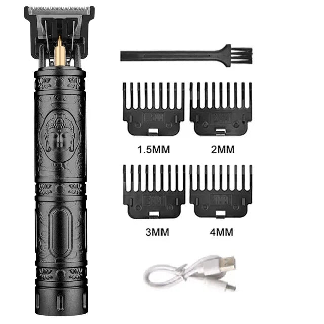 Vintage Hair Clipper Cordless Trimmer Portable USB Fast Charging Hair Cutting Machine Electric Shaver Professional Barber