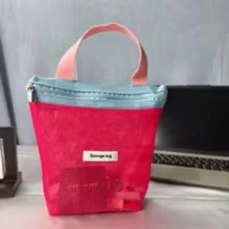 💄👜 Bolsa Cosmética Plegable de Malla para Maquillaje y Viaje 🌈✨