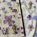 JIANQI 40Pcs Natural Plant Flower Stickers DIY Scrapbook PET Material Handbook Water Cup Transparent Plant Sticker