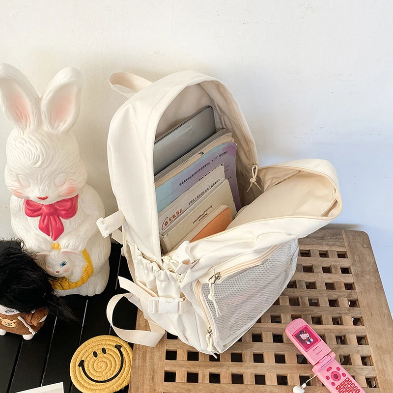 🎒✨ Mochila Transparente Estilo Japonés ITA – Gran Capacidad para Escuela, Universidad y Cosplay 💖🌸