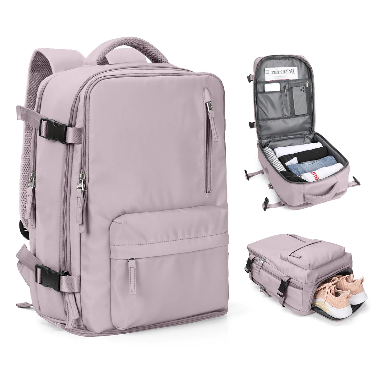 🎒✈️ Mochila de Viaje para Cabina 40 × 30 × 20 cm – Equipaje de Mano con Compartimento para Laptop y Zapatos 🧳✨