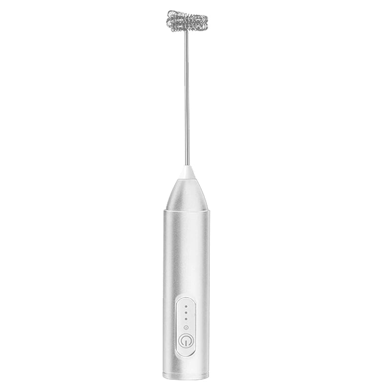 Wireless Electric Milk Frother Type-C Handheld Blender Stainless Steel Mini Coffee Maker Whisk Mixer for Coffee Cappuccino Cream
