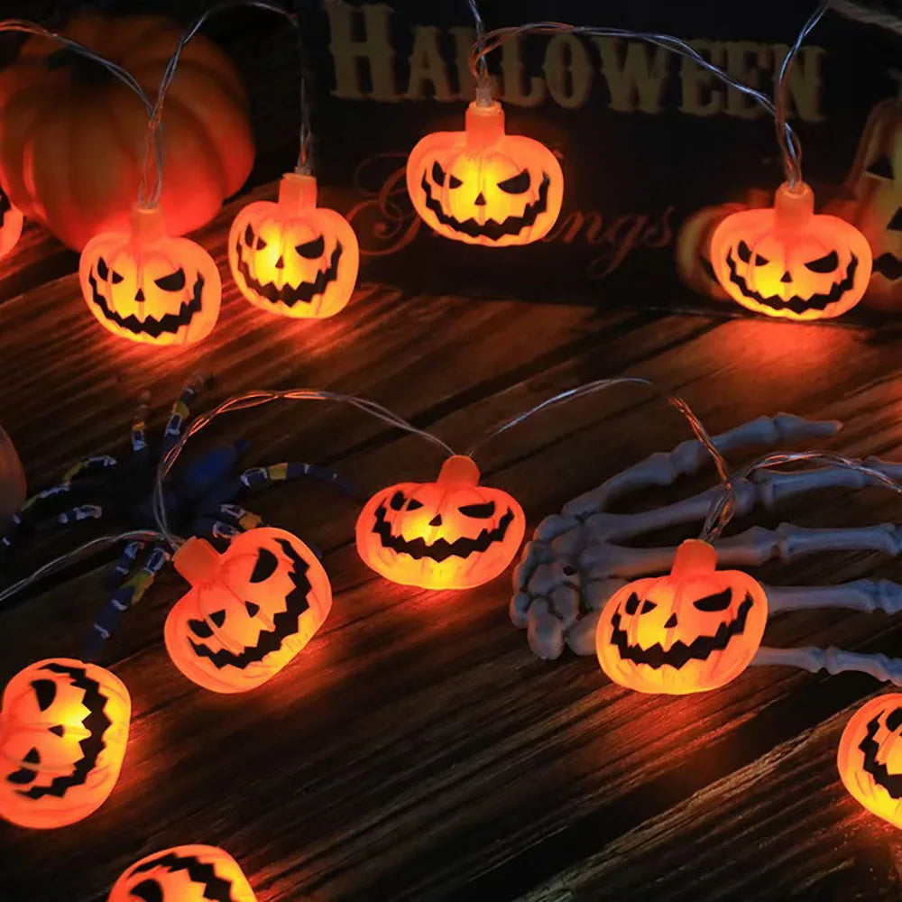 🎃 Luces LED Decorativas de Halloween con Calabazas y Fantasmas 👻✨