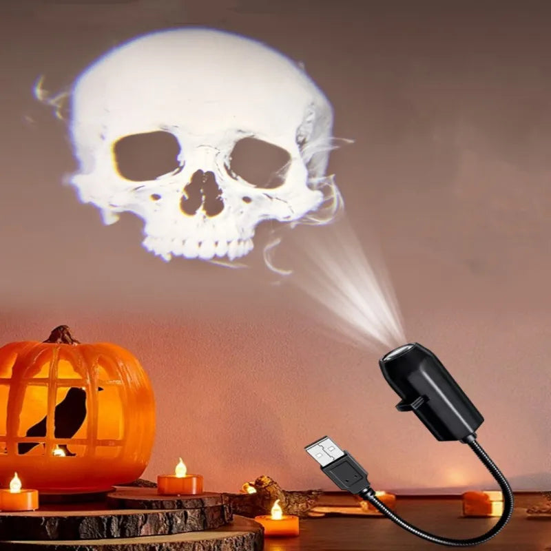 🎃💀 Proyector LED USB de Halloween – 12 Diseños de Terror para Paredes, Techos y Ventanas 👻🔦