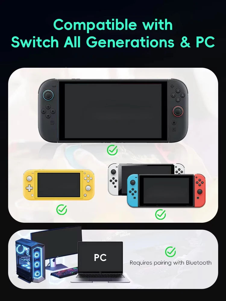 🎮 Control Inalámbrico DATA FROG RGB para Nintendo Switch y PC 🕹️