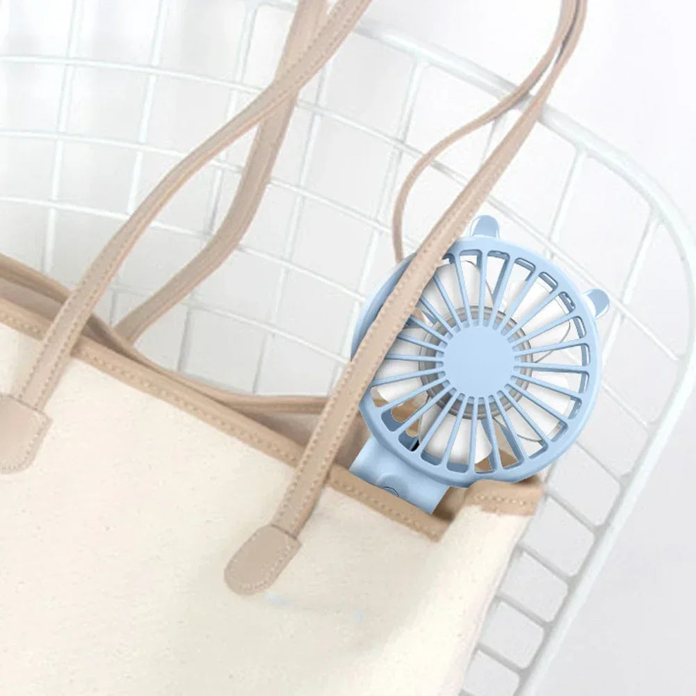 Mini USB Rechargeable Handheld Fan, Mute Portable Cooling Fan for Eyelash Makeup Desk Outdoor
