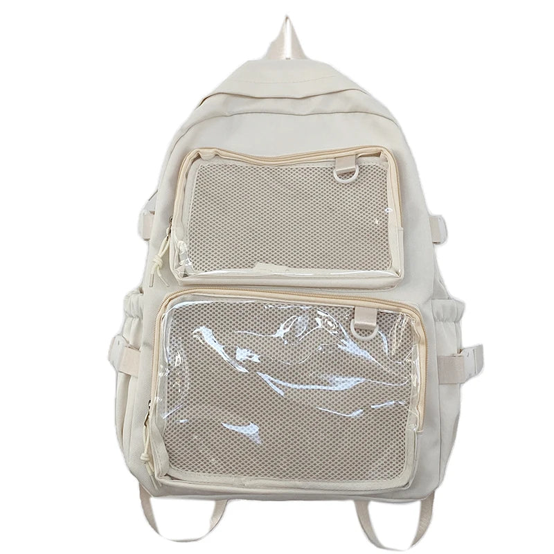 🎒✨ Mochila Transparente Estilo Japonés ITA – Gran Capacidad para Escuela, Universidad y Cosplay 💖🌸