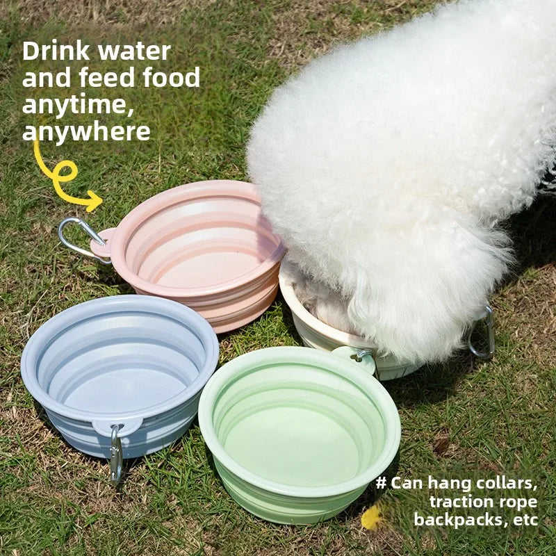 Macaron Collapsible Bowl, Dog Bowl, Portable Collapsible Bowl, Pet Bowl, Food Bowl, Outdoor Drinking Bowl, Water Bowl