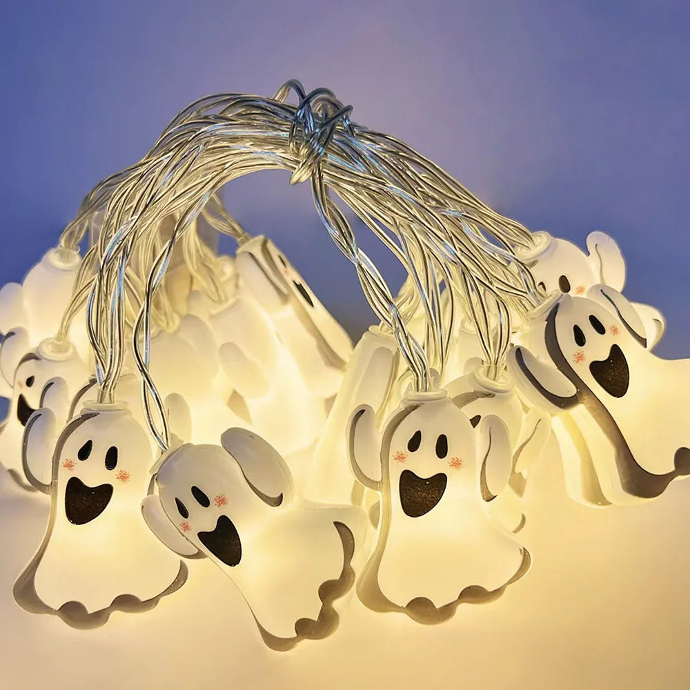 🎃 Luces LED Decorativas de Halloween con Calabazas y Fantasmas 👻✨