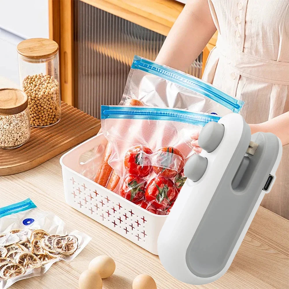 🍱 Mini Selladora Térmica Portátil para Bolsas de Alimentos 🔥 Cierre Hermético | 🛍️ Sellador de Bolsas de Plástico | 🏠 Ideal para Conservar la Frescura de tus Alimentos