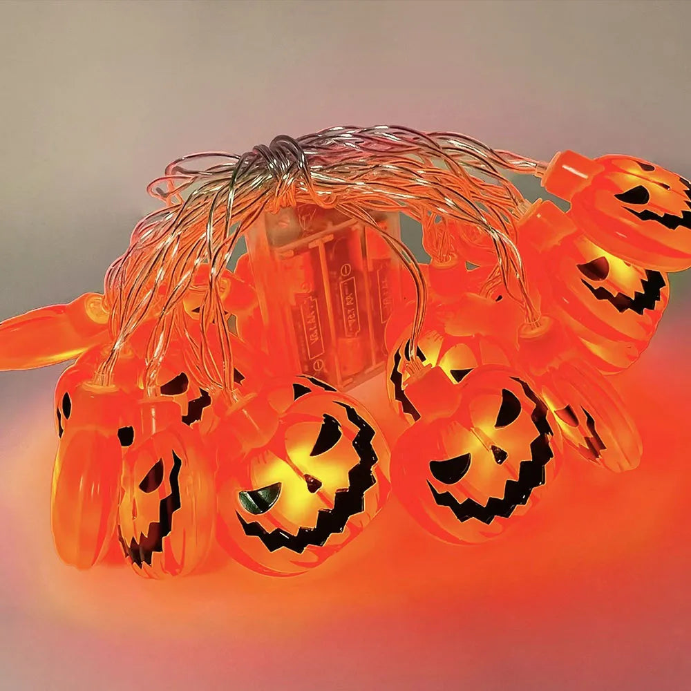 🎃 Luces LED Decorativas de Halloween con Calabazas y Fantasmas 👻✨