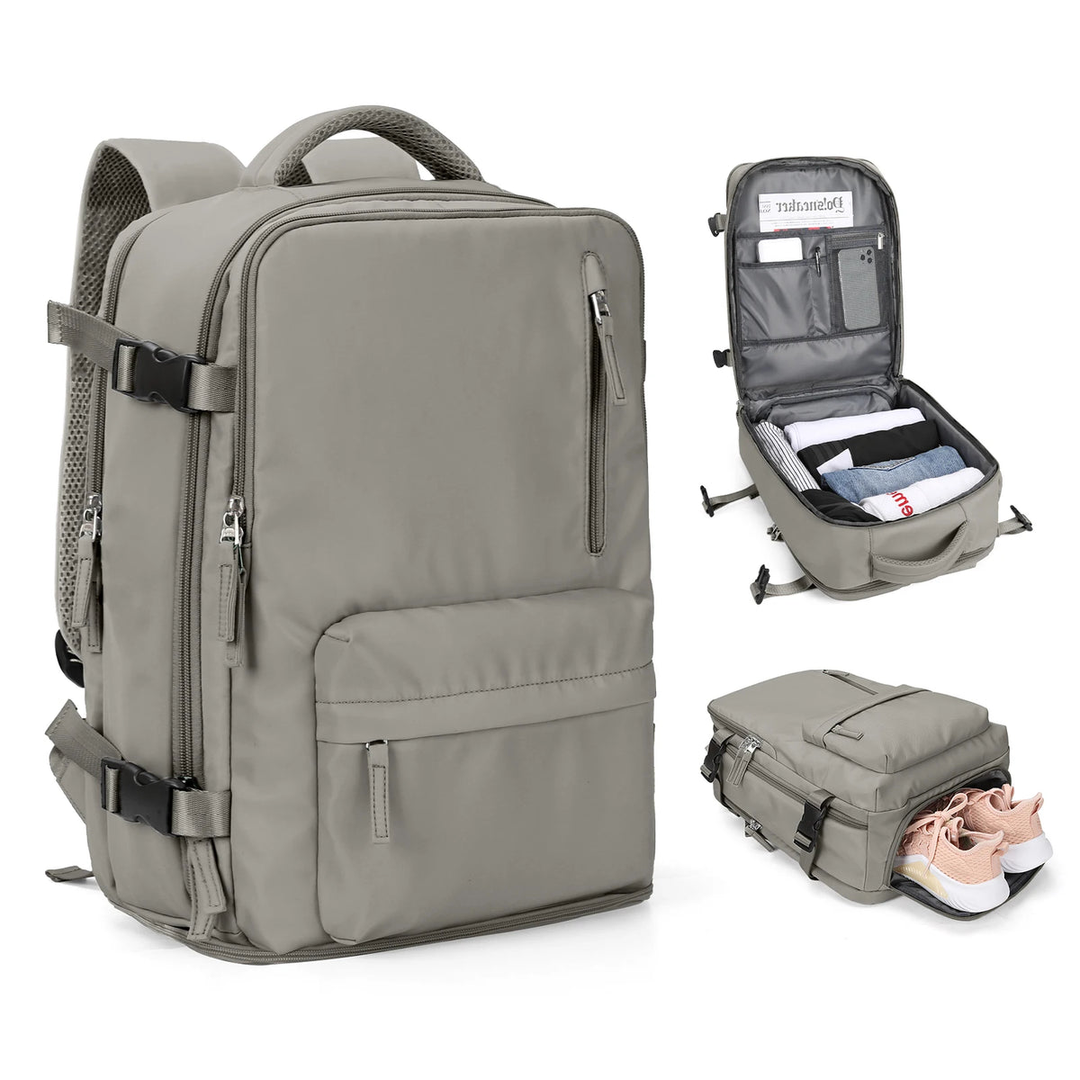 🎒✈️ Mochila de Viaje para Cabina 40 × 30 × 20 cm – Equipaje de Mano con Compartimento para Laptop y Zapatos 🧳✨