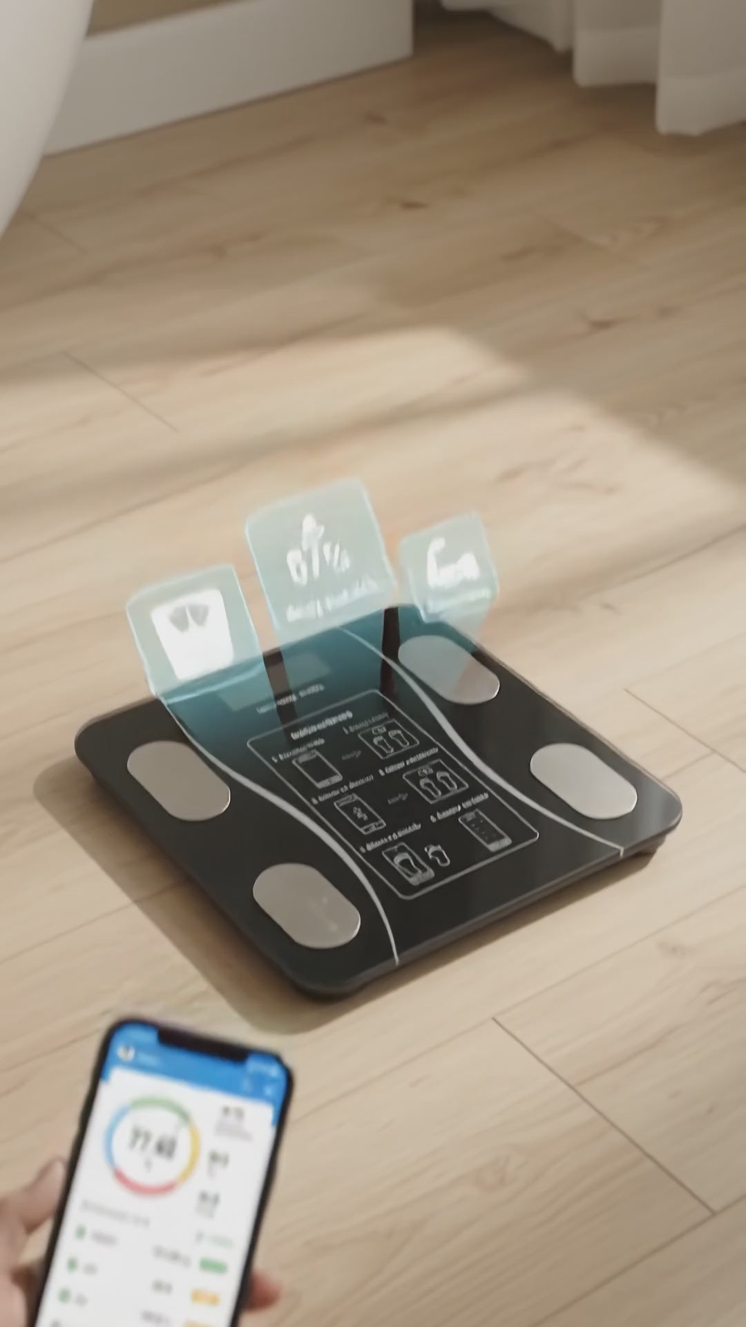 Smart Digital Scale with App Connectivity – Track Your Weight from Home✅️