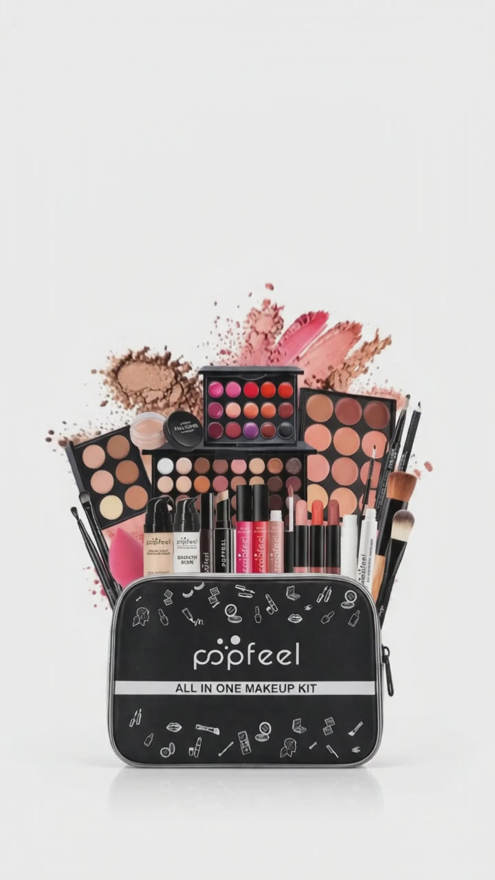 💄✨ POPFEEL All-in-One Makeup Kit | Eyeshadows, Lipsticks and Brushes