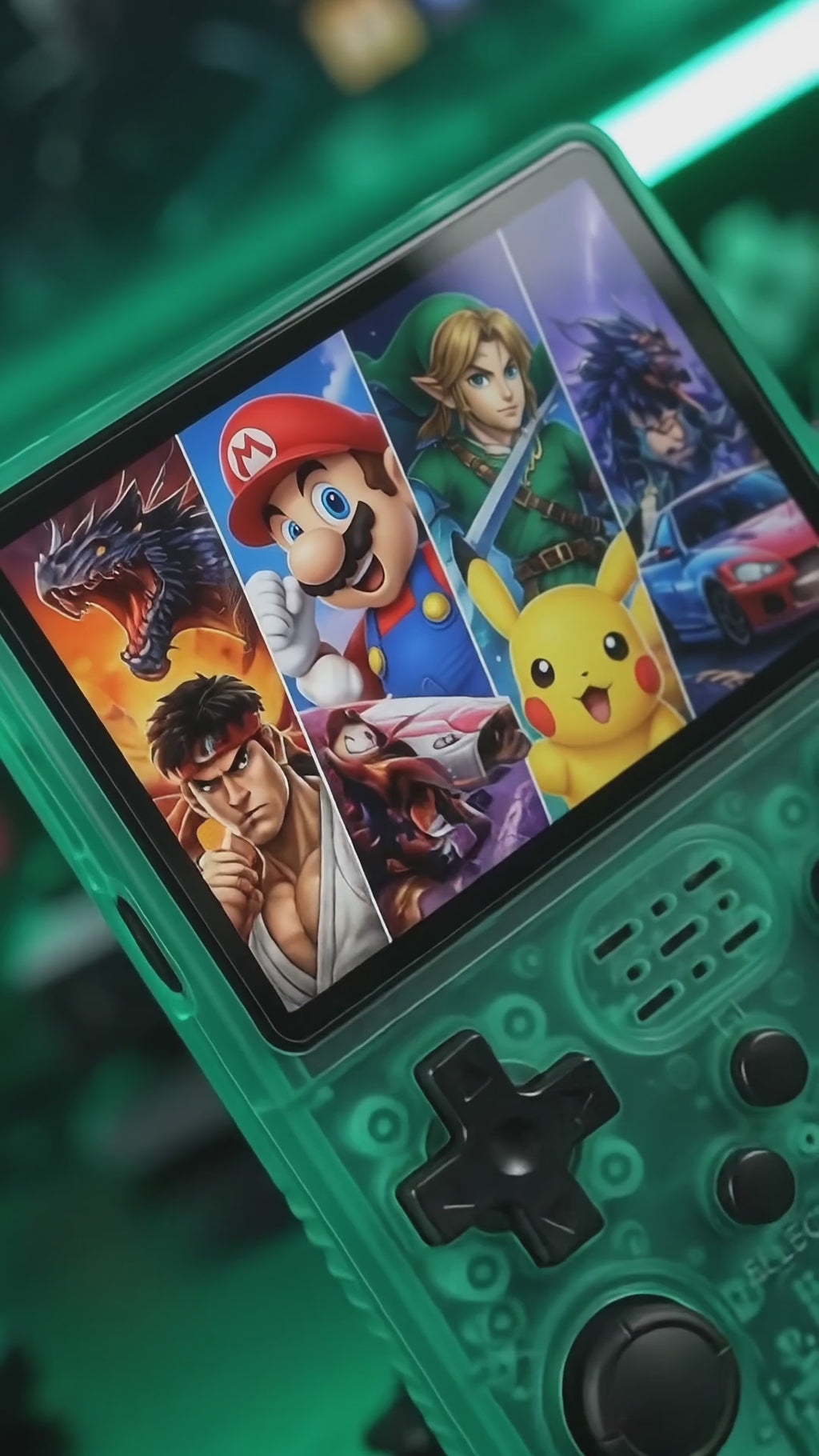 🎮🔥 R36S Retro Handheld Console Green! 🕹️✨ Fun Everywhere | Max Market