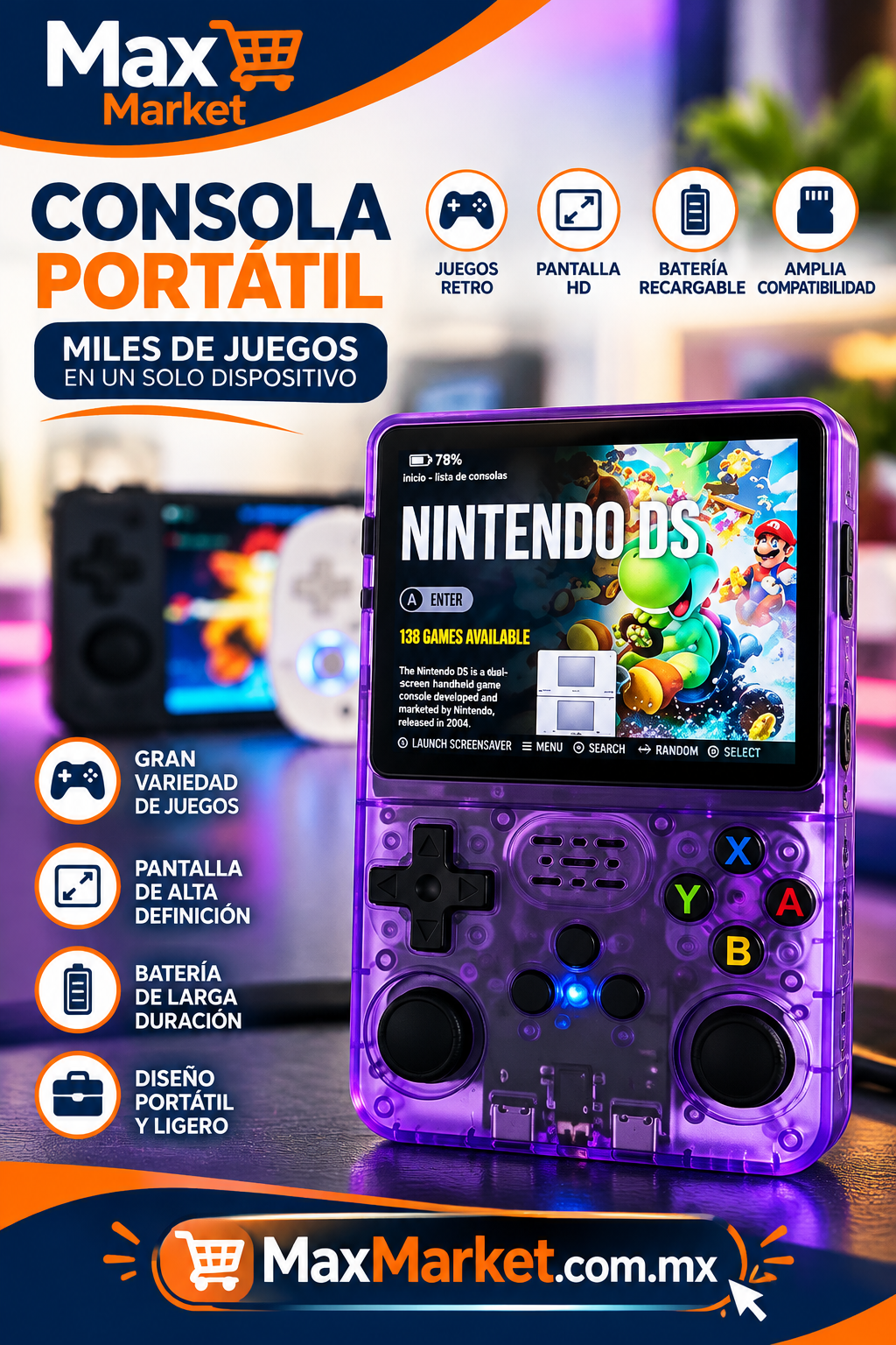 🎮🔥 R36S Retro Handheld Console Green! 🕹️✨ Fun Everywhere | Max Market