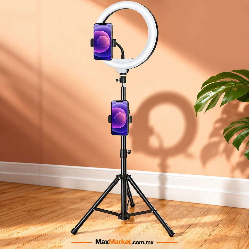 💡✨ Aro de Luz LED con Trípode y Soporte para Celular 📱