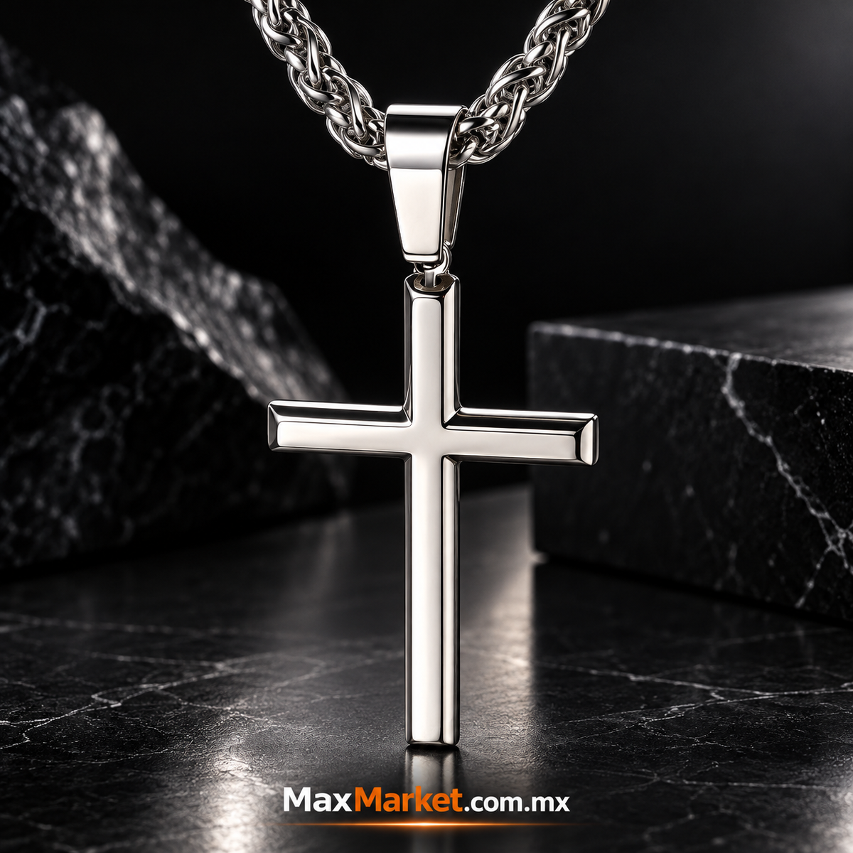 ✝️💎 Guaranteed 925 Pure Silver Cross Necklace 20 in | Men and Women | Max Market