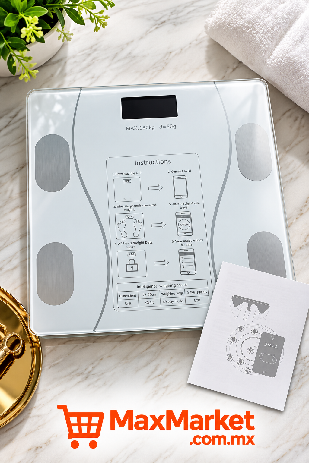 Smart Digital Scale with App Connectivity – Track Your Weight from Home✅️