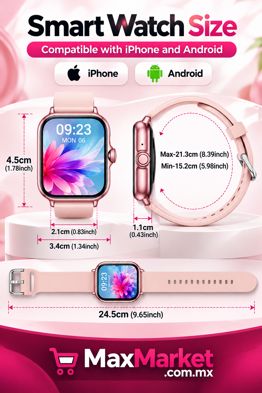⌚ Smart Sports Watch with Bluetooth Calls and Touch Screen